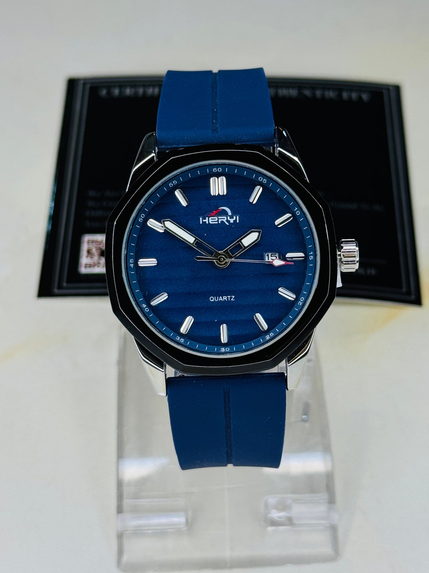 All Black Universe Octa Magnet Strap Watch