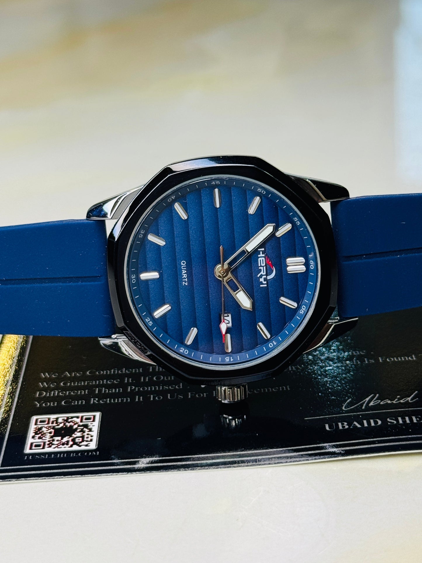 All Black Universe Octa Magnet Strap Watch