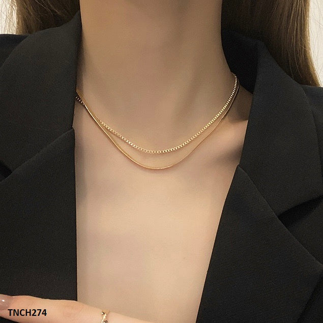 TNCH274 XST Double Chain Necklace - TNCH
