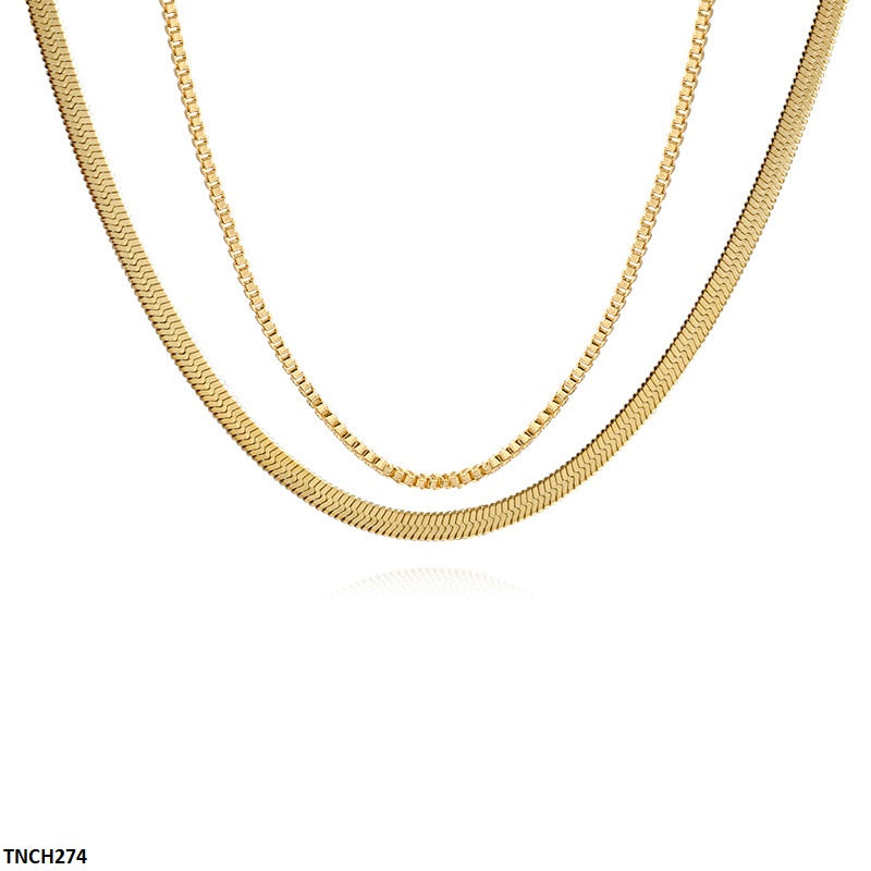 TNCH274 XST Double Chain Necklace - TNCH