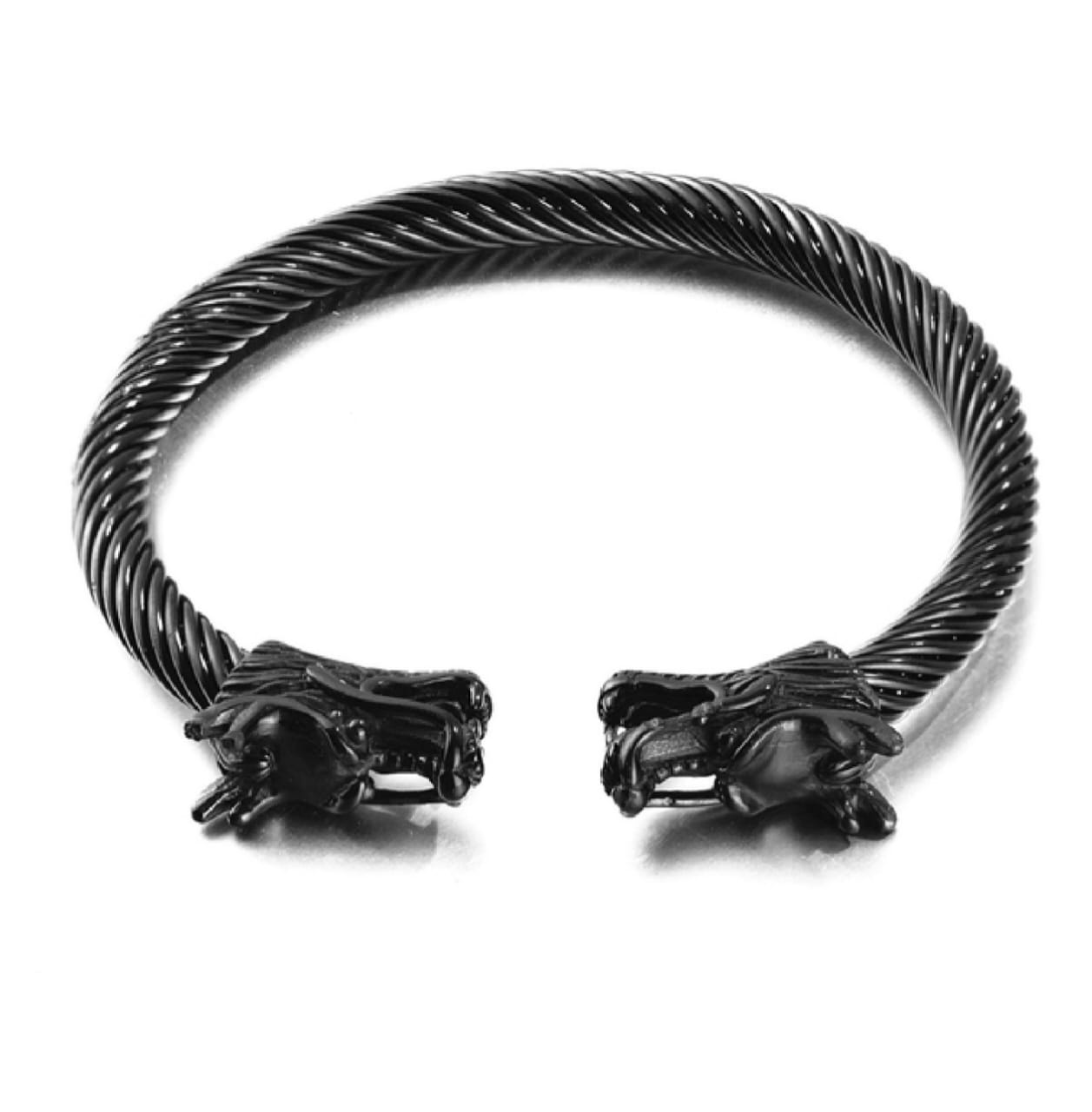 Dragon Cuff Head Cable Bracelet